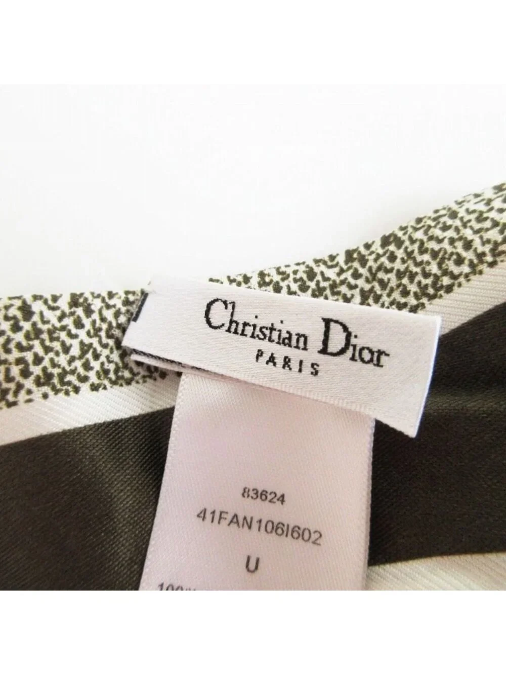 Dior Scarf Mitzah Silk Twill Flower Butterfly 100% Multicolor Plant Bandana